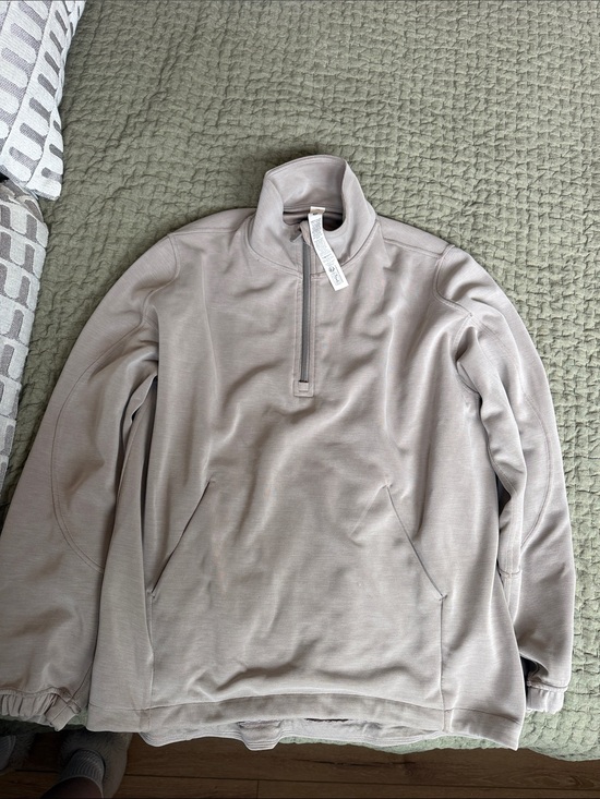 lululemon athletica Tops - lululemon athletica Taupe Quarter-Zip Pullover